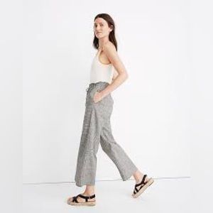 Madewell smocked Huston linen pull on pant